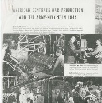 (435-01) American Central’s War Production Won the Army-Navy ‘E’ in 1944