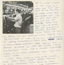 (437-01) Handwritten History and Picture