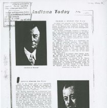 (500-08A) Indiana Today Biographies on Alvin M. Strauss