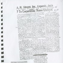 (500-08F) Indiana Today Biographies on Alvin M. Strauss