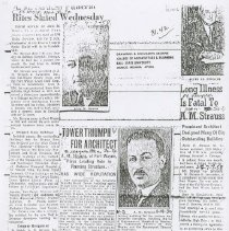 (500-04) News Articles on the Death of A.M. Strauss, 1958