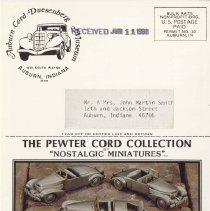 (588-01) Folder 588-Pewter Cord Collection Order Form, 1981