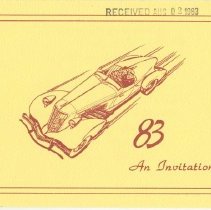 (598-01) Folder 598-Invitation to 9th Anniversary Ball, 1983