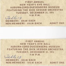 (550-01) Auburn-Cord-Duesenberg Museum First Annual New Year’s Eve Ball