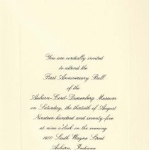 (555-01) First Anniversary Ball Invitation, 1975