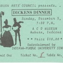 (563-01) Folder 563-Auburn-Cord-Duesenberg Museum Dickens Dinner Tickets