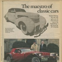 (447-01A) Article: "The Maesto of Classic Cars, Gordon Buehrig" - 1/16/1983