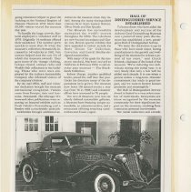 (919-01A) Article:  "Auburn-Cord-Duesenberg Museum Delights Enthusiasts for
