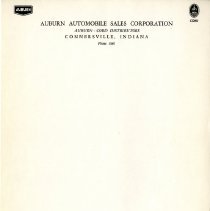(01-02) Blank Auburn Automobile Sales Corporation Stationary (16 Sheets)