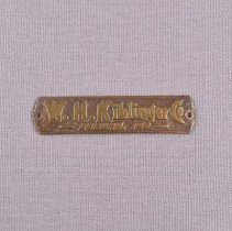 Kiblinger Buggy ID Plate