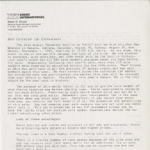 Letter to Car Collector from Dean Kruse, 1986