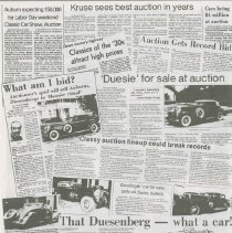 Promotional Poster For Kruse International Auction And Duesenberg