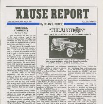Kruse Report, Volume 3, Number 1, 1987