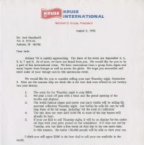 Letter From Jack Randinelli To Kruse International. August 5th, 1992