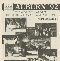 Kruse International Auburn ’92 Booklet. August 31, 1992