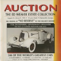"Auction The Ed Weaver Estate Collection," Kruse International