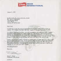 Letter to Jack from Kruse about the Auburn ’95 Collector Car Show