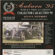 Auburn Auction ’95 Booklet, Kruse International, back cover