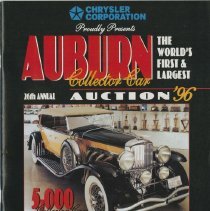 Auburn Collector Car Auction ’96, Kruse International booklet