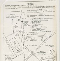 Memo about parking and barricades with attached map, page 3