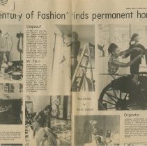 "Century of Fashion' finds permanent home" Evening Star, Sept.1, 1976, p. 1