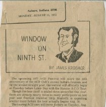 "Window on Ninth Street" by James Kroemer. The Evening Star, August 15, 197