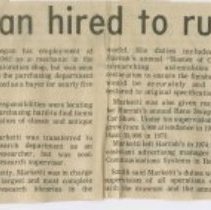 "Harrah’s veteran hired to run ACD museum"The Evening Star,January 31, 1976