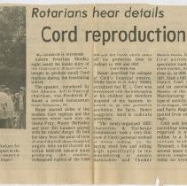 "Cord reproduction effort frustrating" The Evening Star, December 3, 1974