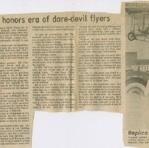 "Bi – plane replica honors era of dare – devil flyers" The Evening Star