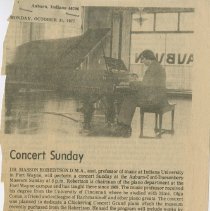 "Concert Sunday" The Evening Star, October 31, 1977