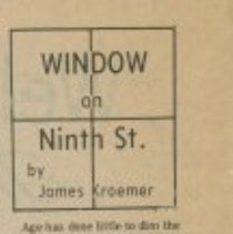 "Window on Ninth Street" The Evening Star, August 30, 1974