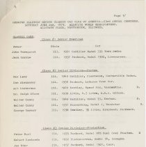 Class list for Annual classic Concours Invitational 1979, page 2