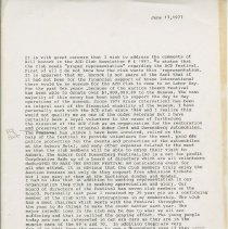 Letter typed by Jack Randinelli about Bill Bocock. June 17, 1977, page 1