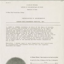 Seal and Certification for Auburn-Cord-Duesenberg Festival, March 1973