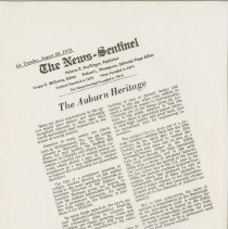 "The Auburn Heritage" Helene Foellinger, et. al. The News-Sentinel