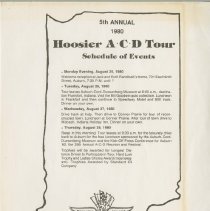5th Annual Hoosier ACD Tour Schedule Of Events