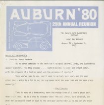 Auburn ’80 Press Kit Information, Page 1