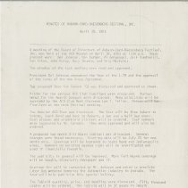 Minutes of meeting for ACD Festival, April 30, 1981, page 1