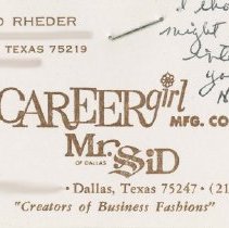 Business card from Harold Rheder