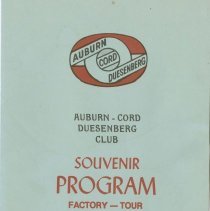 Auburn-Cord-Duesenberg Souvenir Program June 10 – 12, 1977