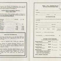 Official Pre – Registration form for 23rd Annual reunion, 1978, inside
