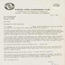 Letter to Jack Randinelli from Fred Benson. May 8, 1978