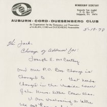 Letter to Jack from Nettie Van Ausdal. May 18, 1978