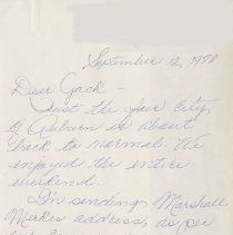 Note "Blue Blazer candidate for 1979" w/ letter. page 2