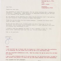 Letter to Fred from Josh Malks about issue #10. May 8, 1978