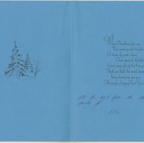 Large Christmas card to Jack and Ruth signed by the Loughlins. inside note