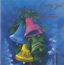 Large Christmas card to Jack and Ruth signed by the Loughlins.