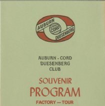Auburn-Cord-Duesenberg Club Souvenir Program June 13 – 15, 1980