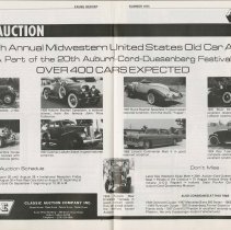 "Auburn-Cord-Duesenberg Souvenir Edition" Kruse Report, 1975, ps. 16-17