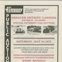 Kruse Entry Form Pamphlet For May 24, 1975